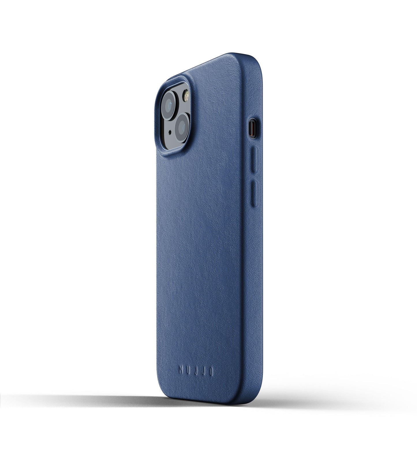 Mujjo Full Leather Case for iPhone 13, Monaco Blue