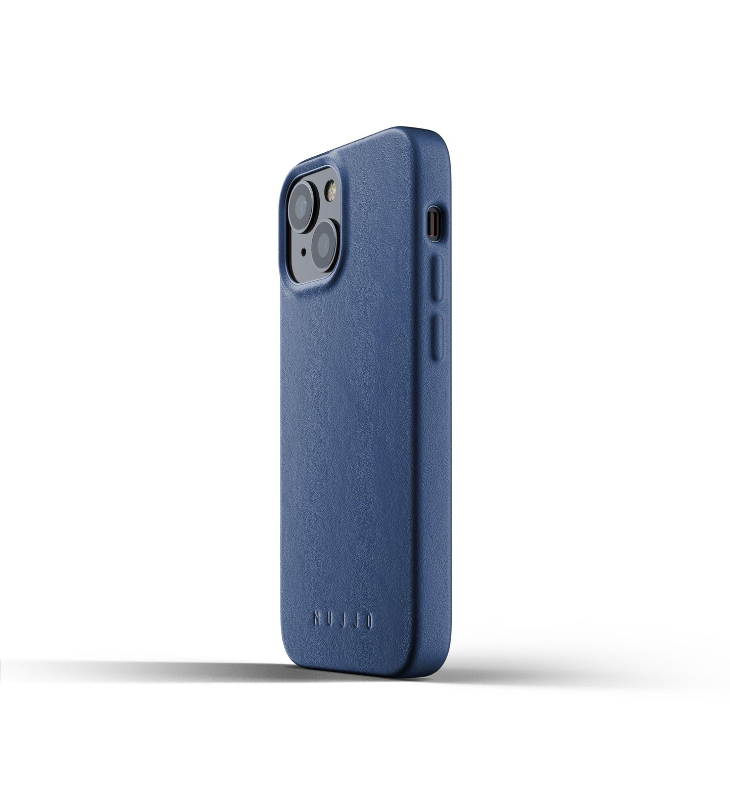 Mujjo Full Leather Case for iPhone 13 mini, Monaco Blue