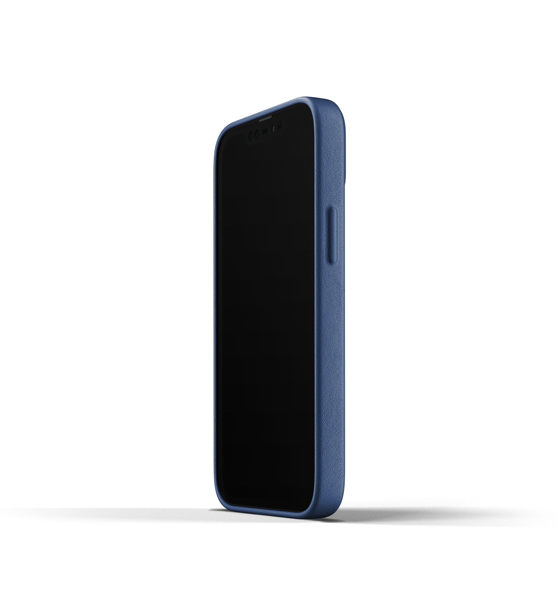 Mujjo Full Leather Case for iPhone 13 mini, Monaco Blue