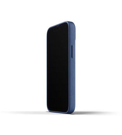 Mujjo Full Leather Case for iPhone 13 mini, Monaco Blue