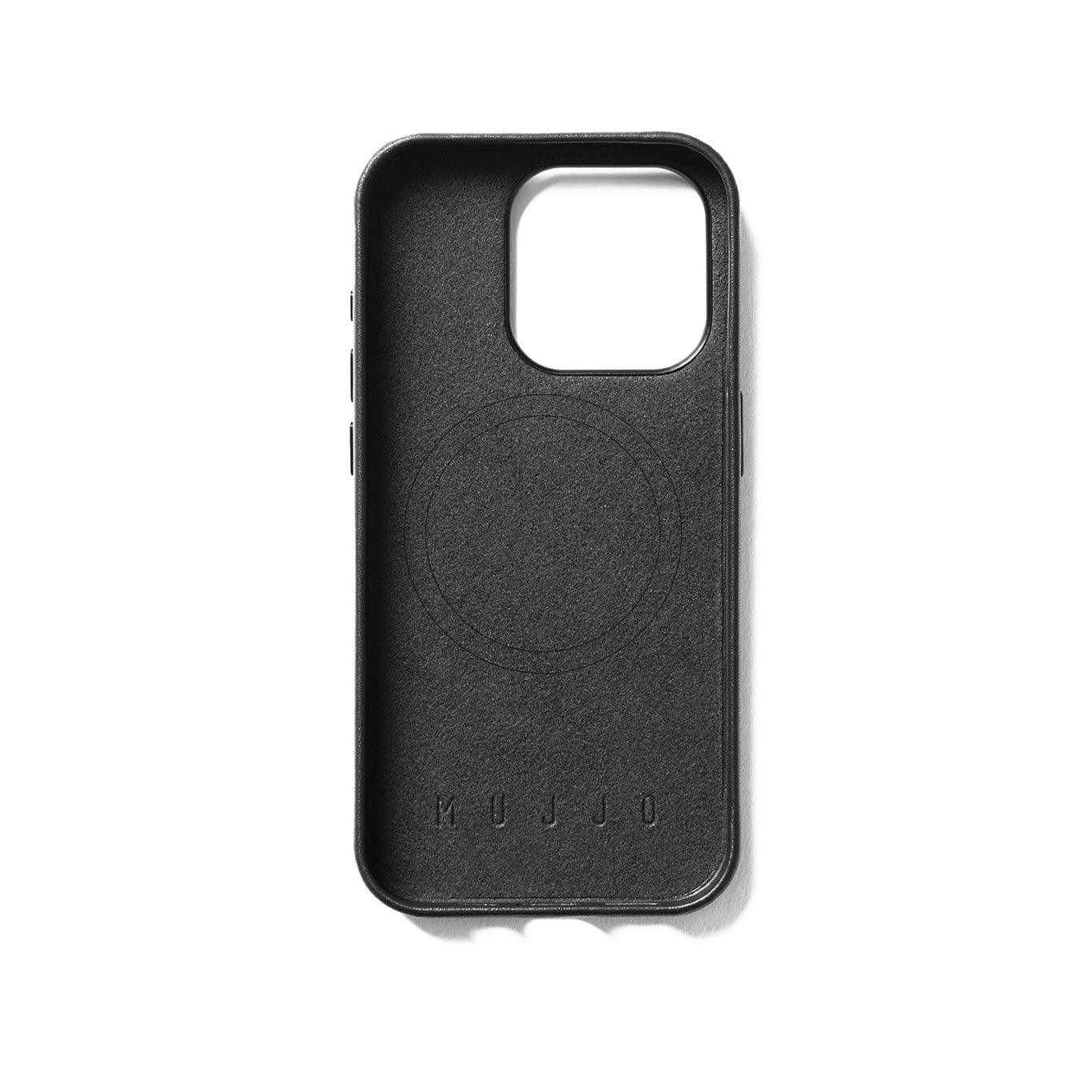 Mujjo Full Leather Case for iPhone 15 Pro, Black