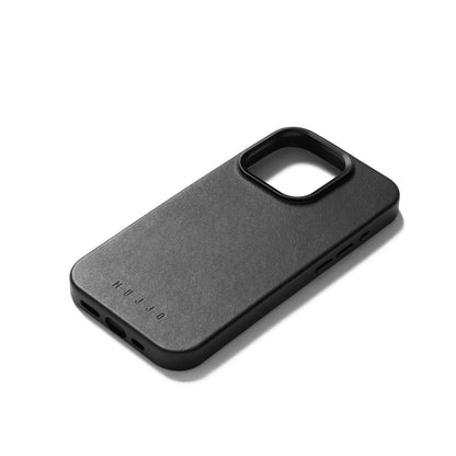 Mujjo Full Leather Case for iPhone 15 Pro, Black