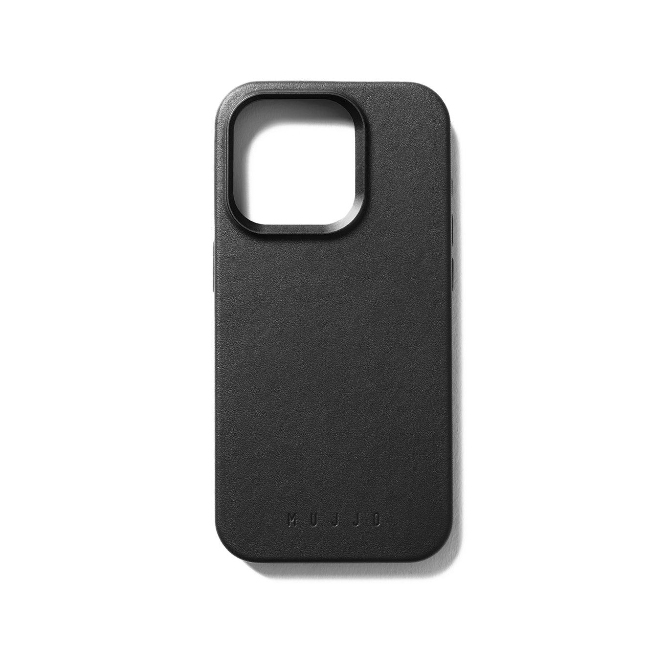 Mujjo Full Leather Case for iPhone 15 Pro, Black