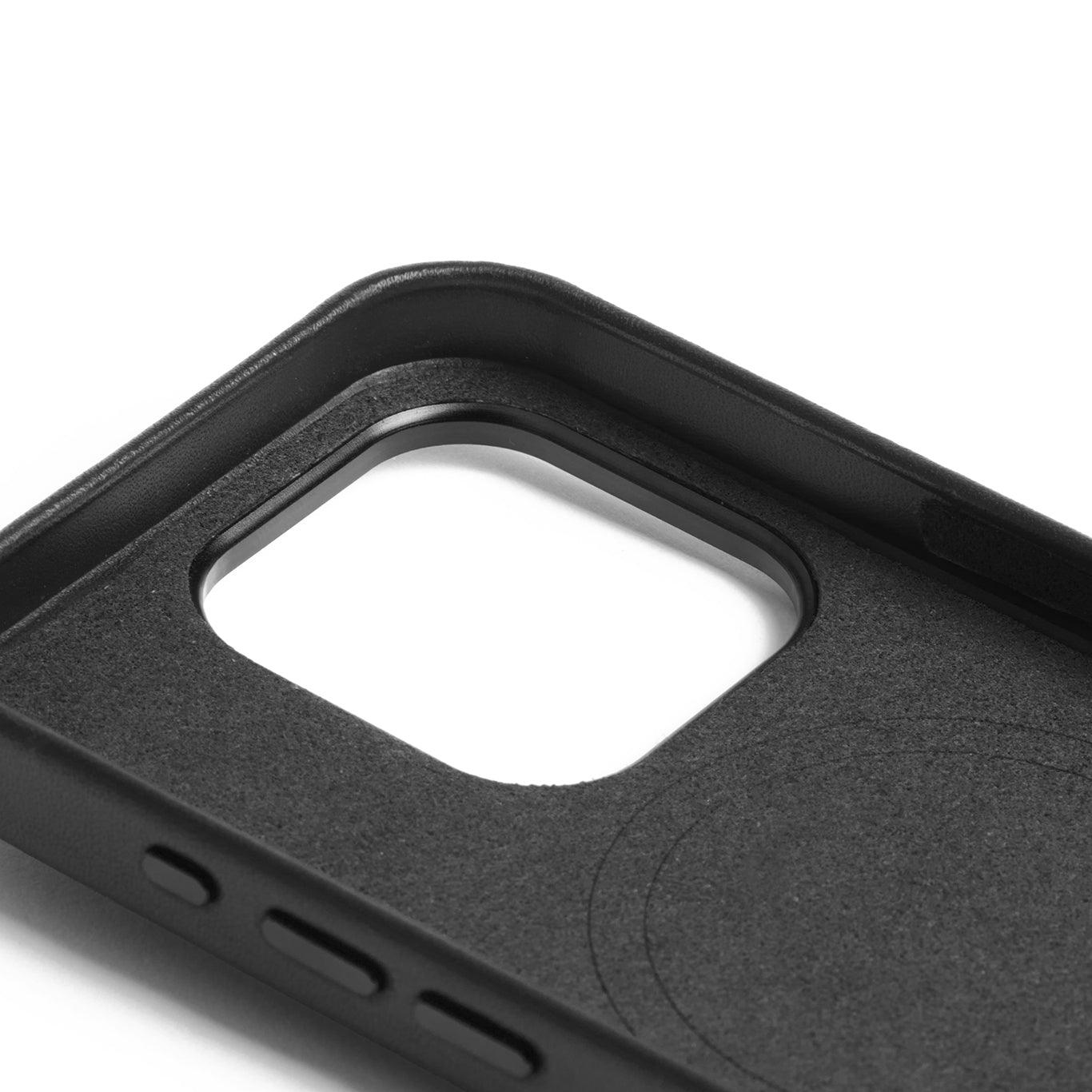 Mujjo Full Leather Case for iPhone 15 Pro, Black