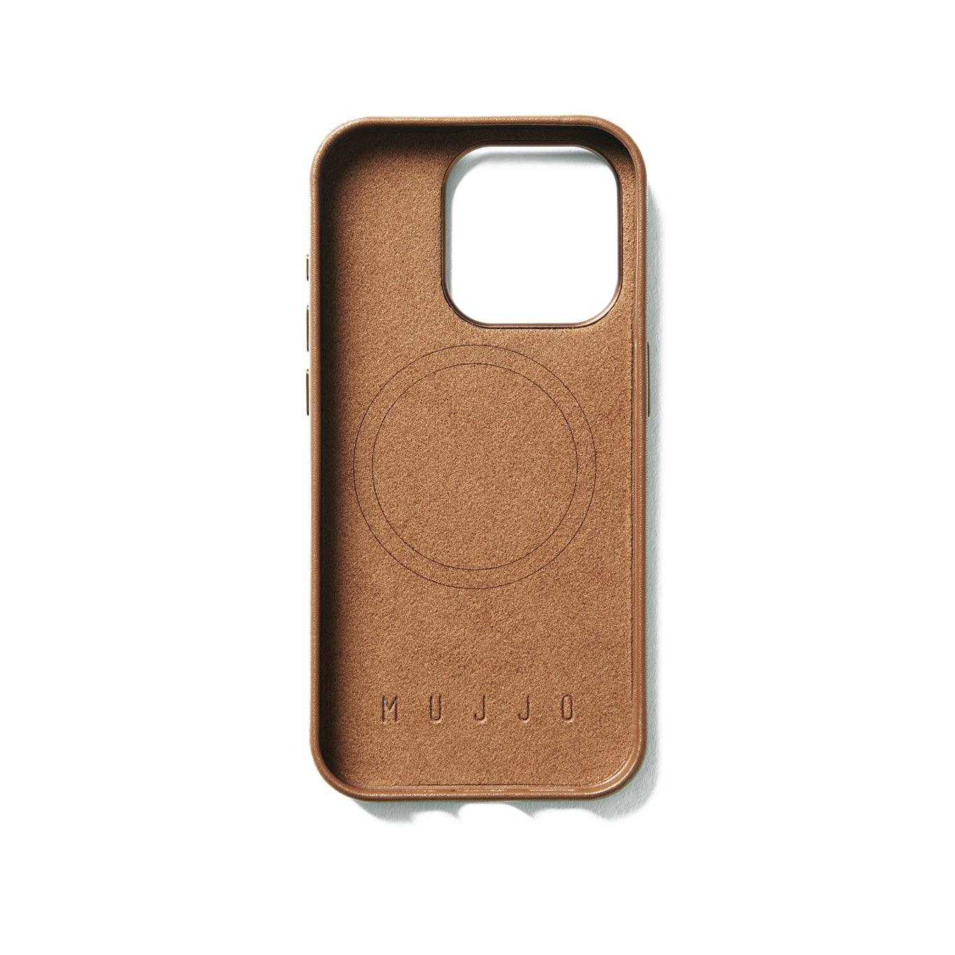 Mujjo Full Leather Case for iPhone 15 Pro, Tan
