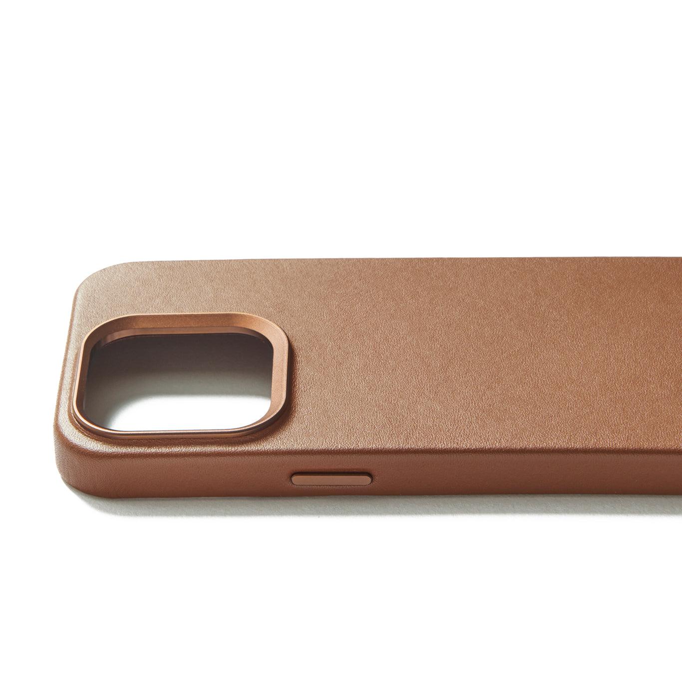 Mujjo Full Leather Case for iPhone 15 Pro, Tan