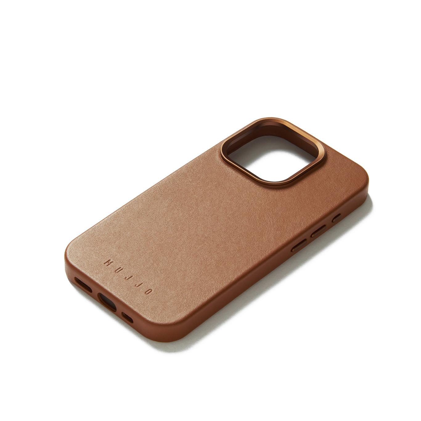 Mujjo Full Leather Case for iPhone 15 Pro, Tan
