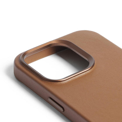 Mujjo Full Leather Case for iPhone 15 Pro, Tan