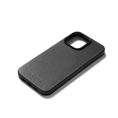 Mujjo Full Leather Case for iPhone 15 Pro Max, Black