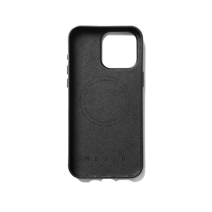 Mujjo Full Leather Case for iPhone 15 Pro Max, Black