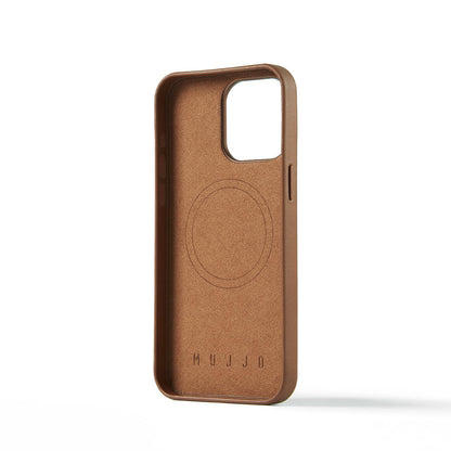 Mujjo Full Leather Case for iPhone 15 Pro Max, Tan