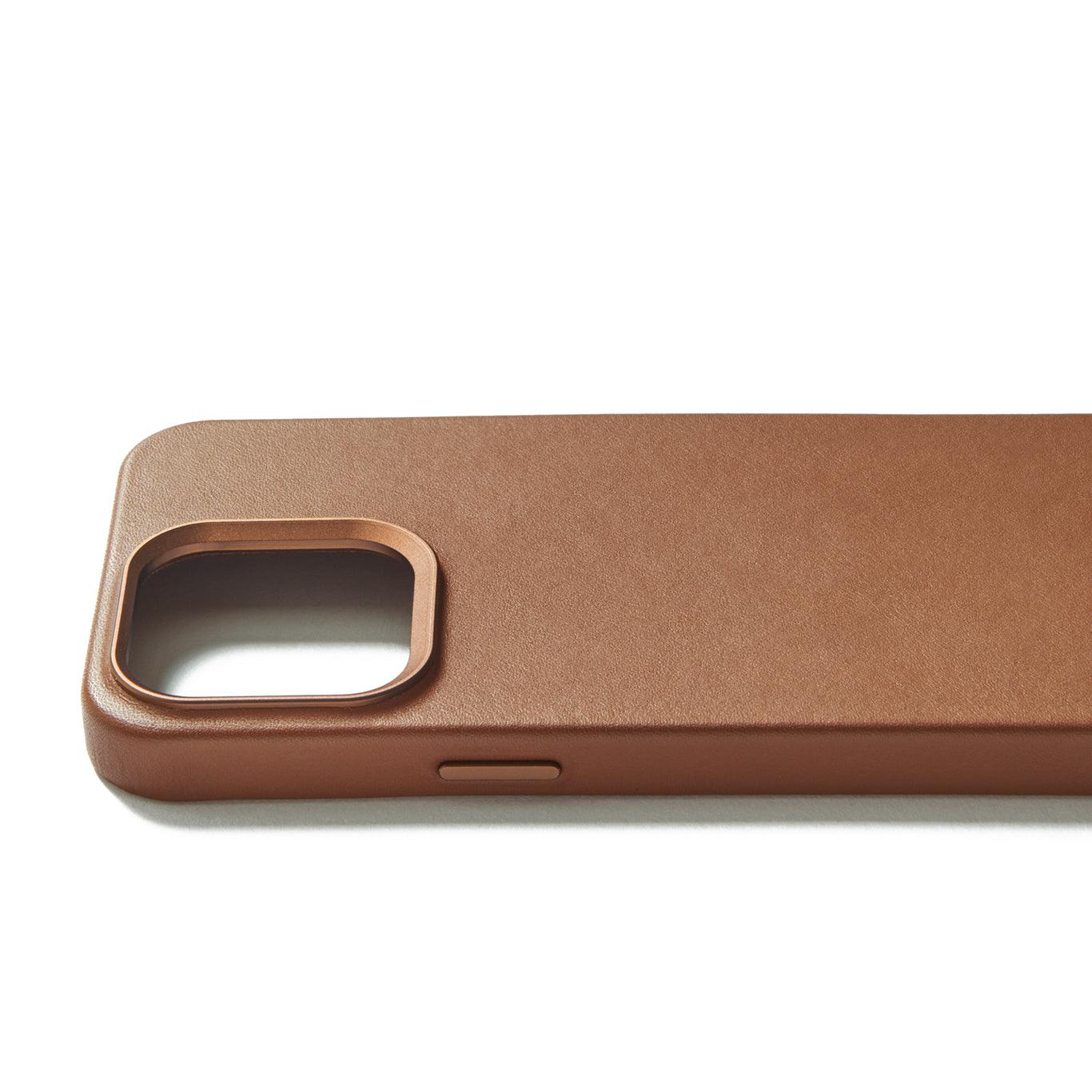 Mujjo Full Leather Case for iPhone 15 Pro Max, Tan