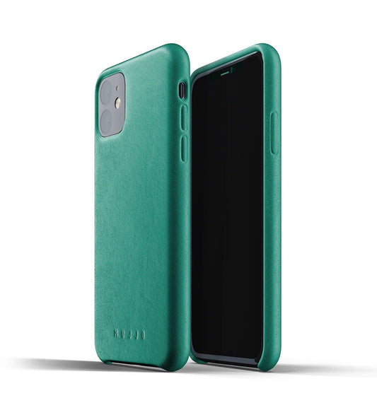 Mujjo Full Leather Case for iPhone 11, Alpine Green