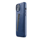 Mujjo Full Leather Wallet Case for iPhone 14 Plus, Monaco Blue