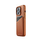 Mujjo Full Leather Wallet Case for iPhone 14 Pro, Tan