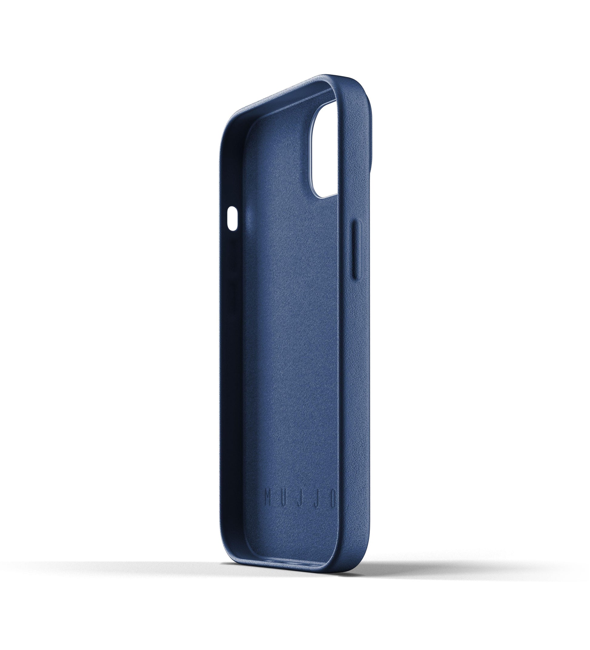 Mujjo Full Leather Case for iPhone 13, Monaco Blue