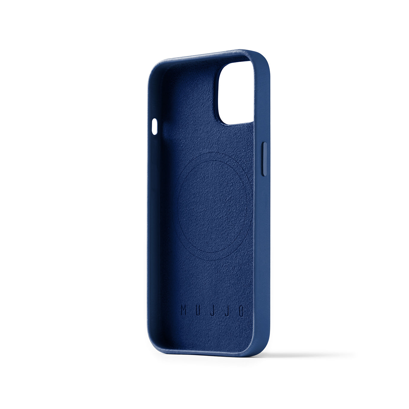 Mujjo Full Leather Case for iPhone 14, Monaco Blue