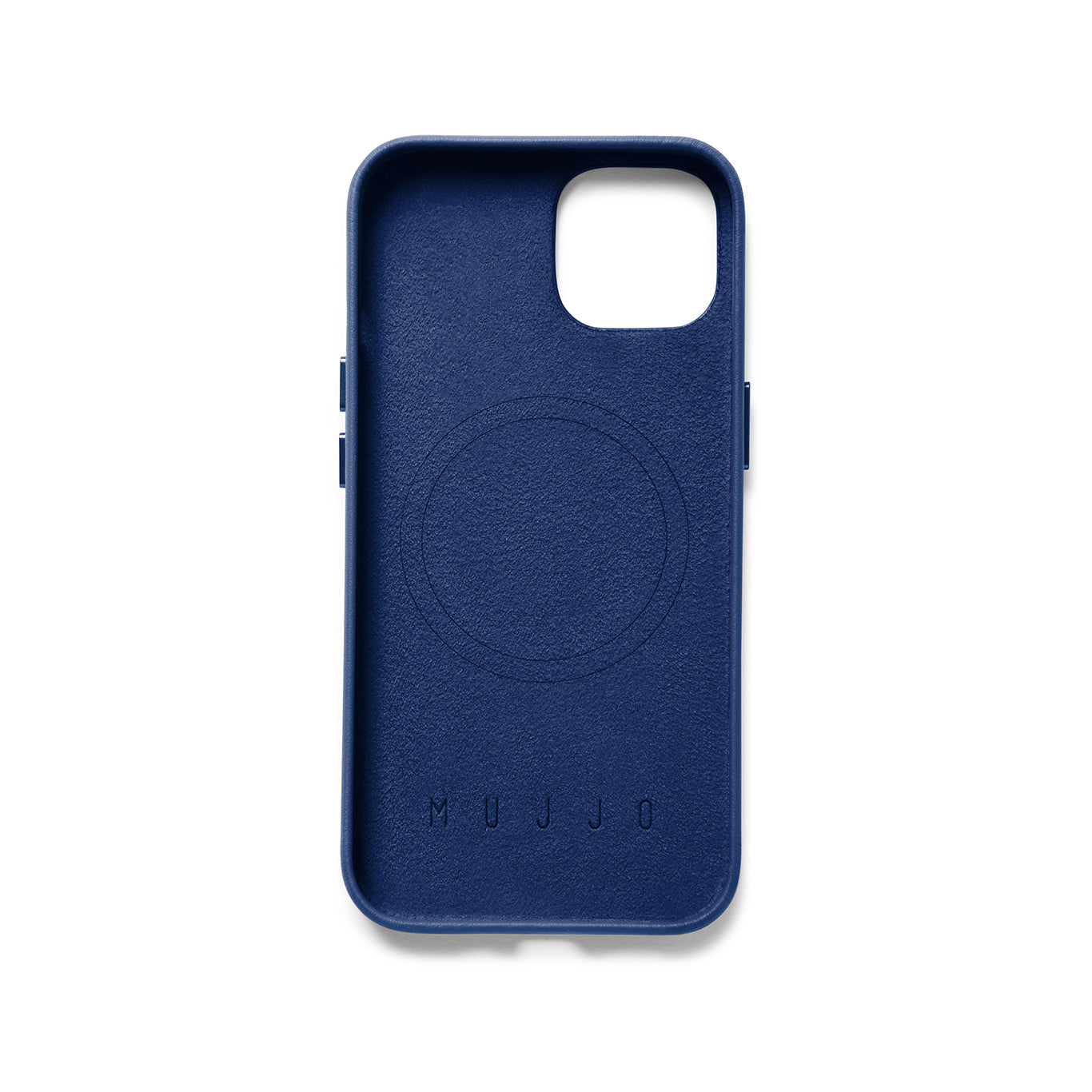 Mujjo Full Leather Case for iPhone 14, Monaco Blue