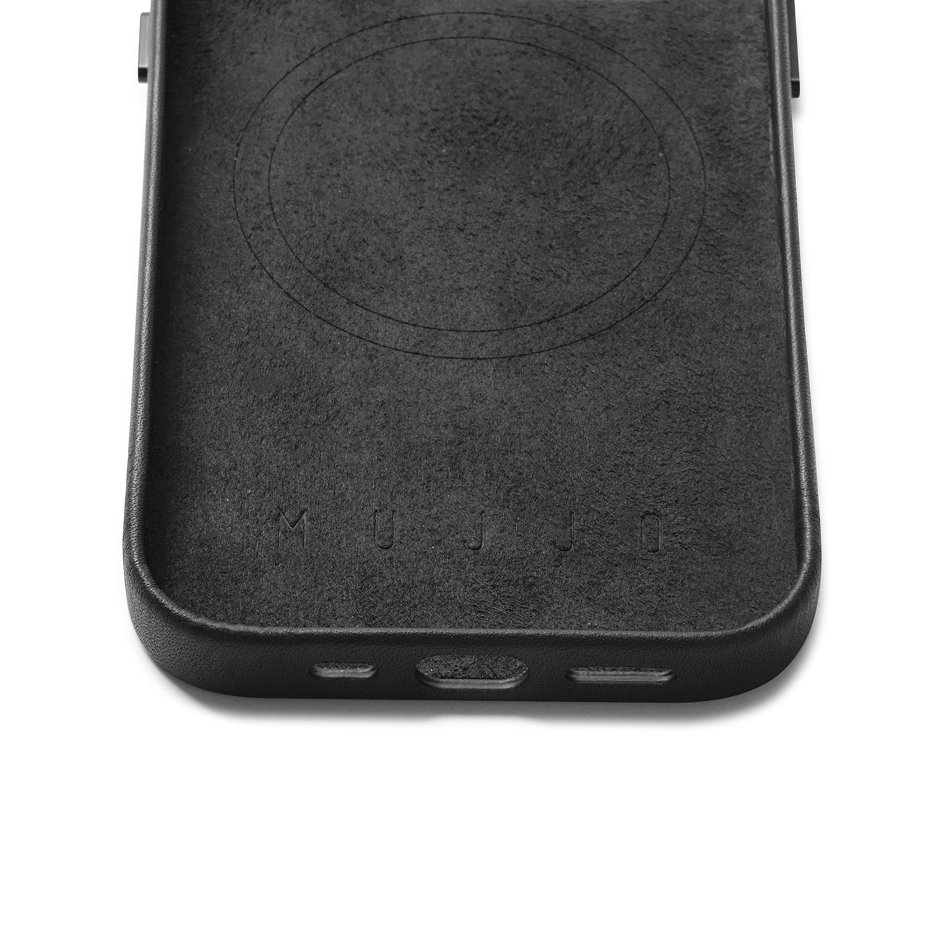 Mujjo Full Leather Case for iPhone 14, Black