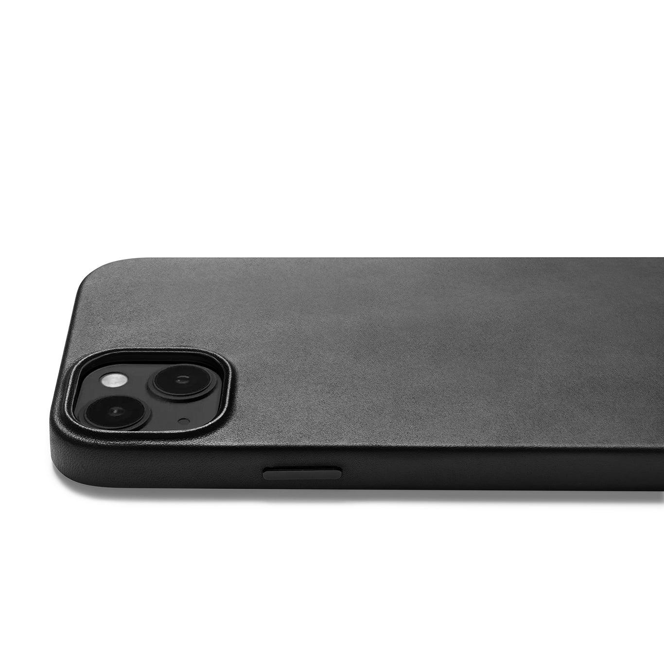 Mujjo Full Leather Case for iPhone 14 Plus, Black