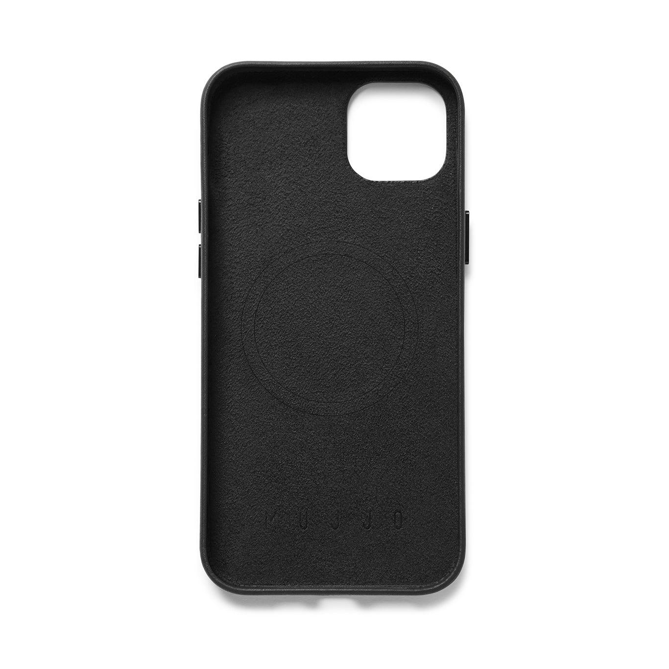 Mujjo Full Leather Case for iPhone 14 Plus, Black