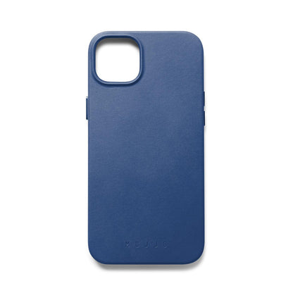 Mujjo Full Leather Case for iPhone 14 Plus, Monaco Blue