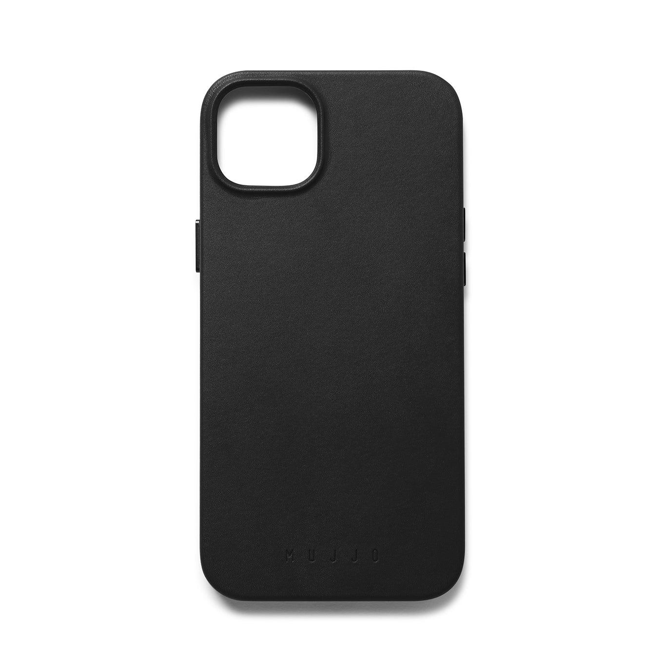 Mujjo Full Leather Case for iPhone 14 Plus, Black