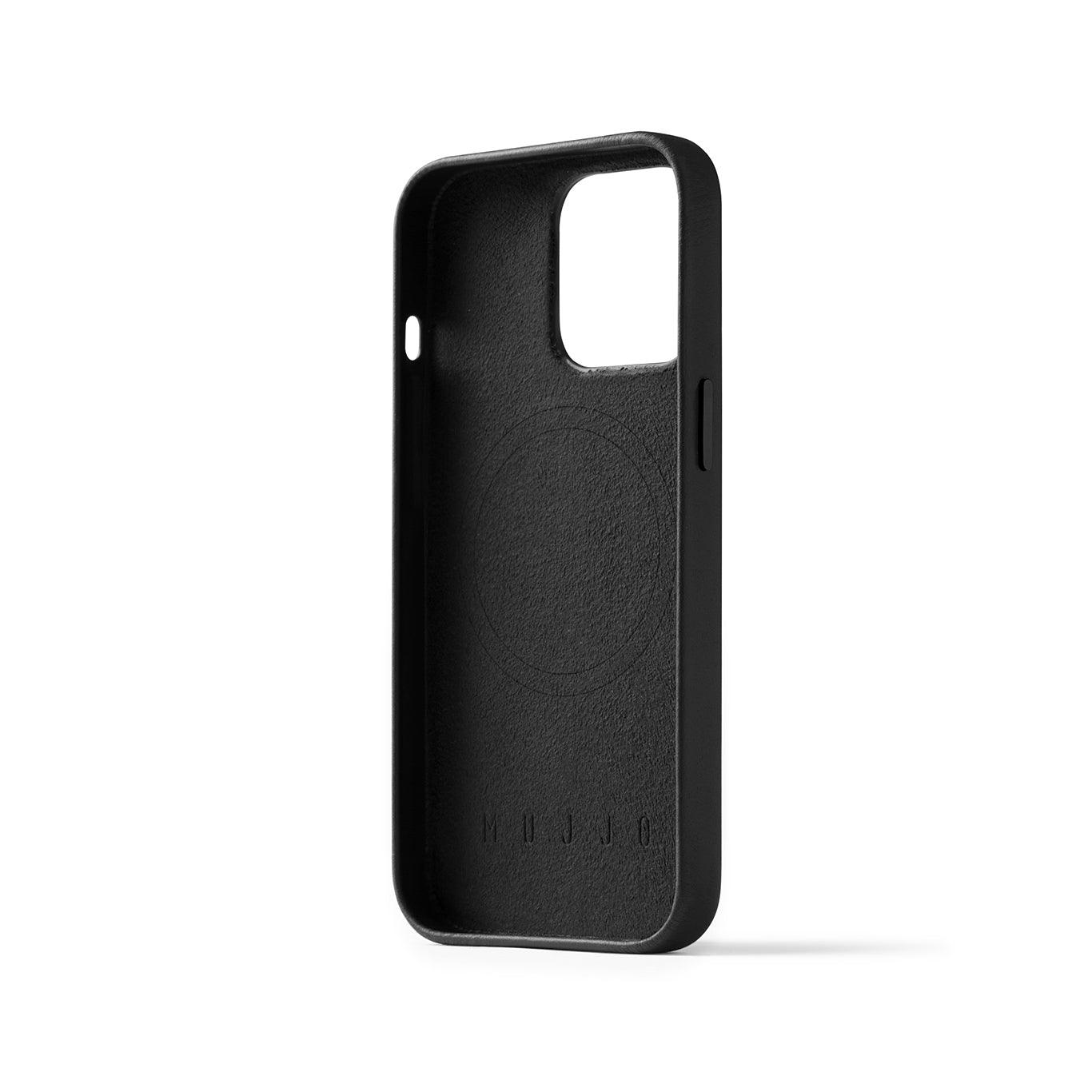 Mujjo Full Leather Case for iPhone 14 Pro, Black