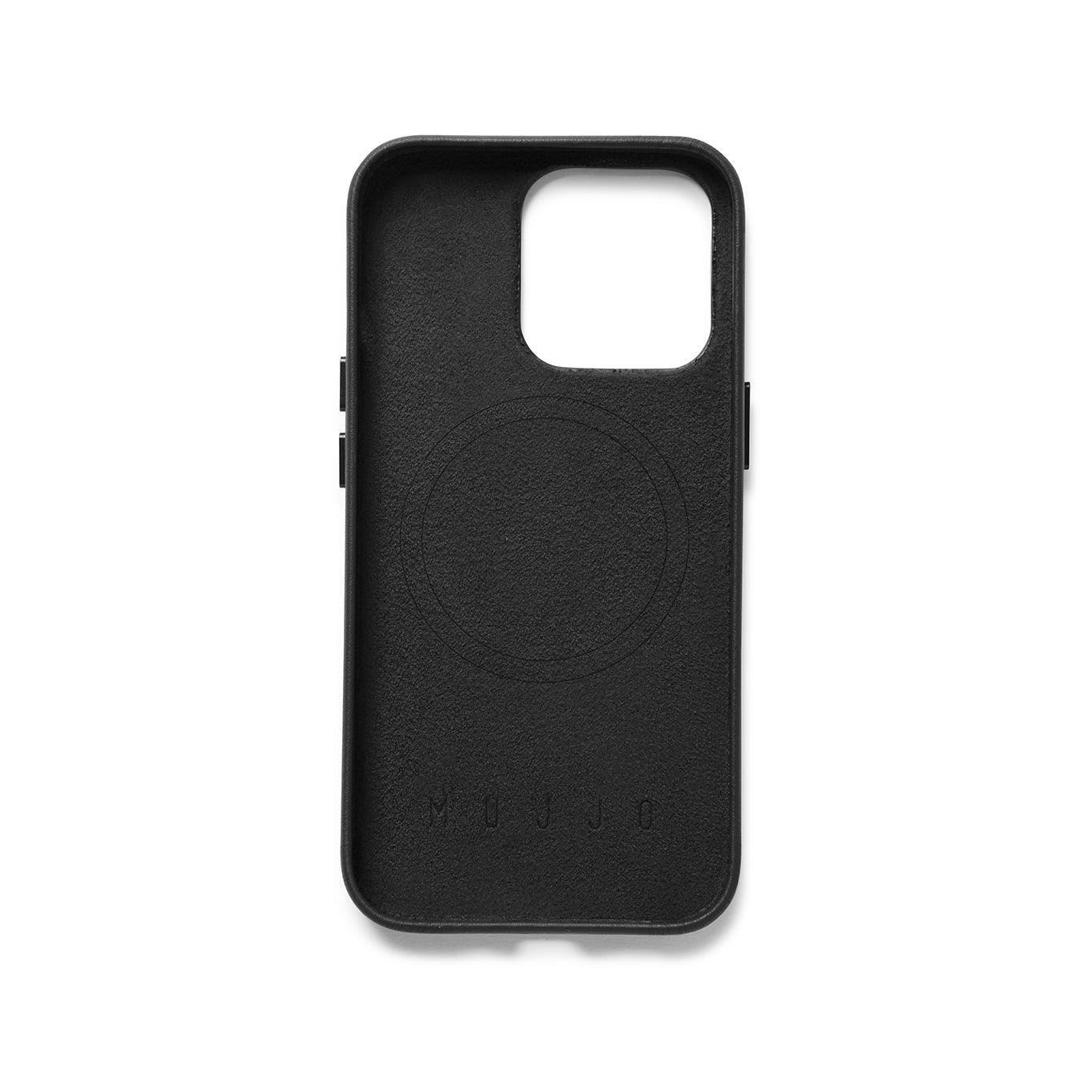 Mujjo Full Leather Case for iPhone 14 Pro, Black