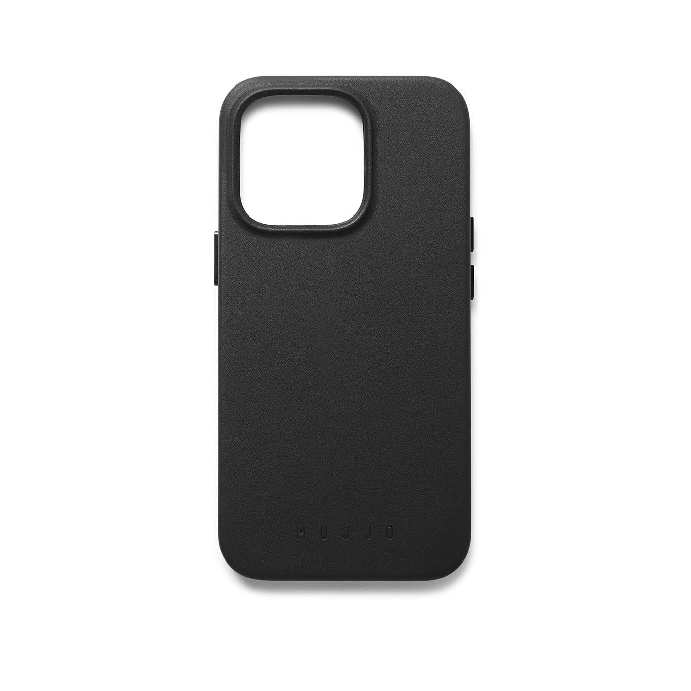 Mujjo Full Leather Case for iPhone 14 Pro, Black