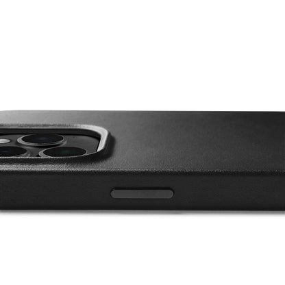 Mujjo Full Leather Case for iPhone 14 Pro, Black, side button