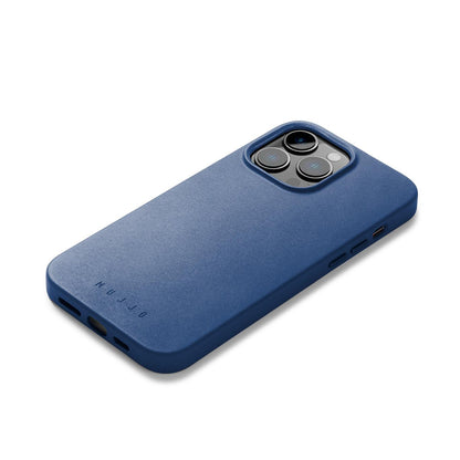 Mujjo Full Leather Case for iPhone 14 Pro Max, Monaco Blue