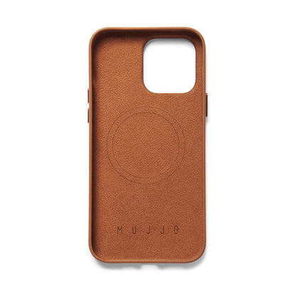 Mujjo Full Leather Wallet Case for iPhone 14 Pro Max, Tan
