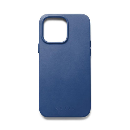 Mujjo Full Leather Case for iPhone 14 Pro Max, Monaco Blue