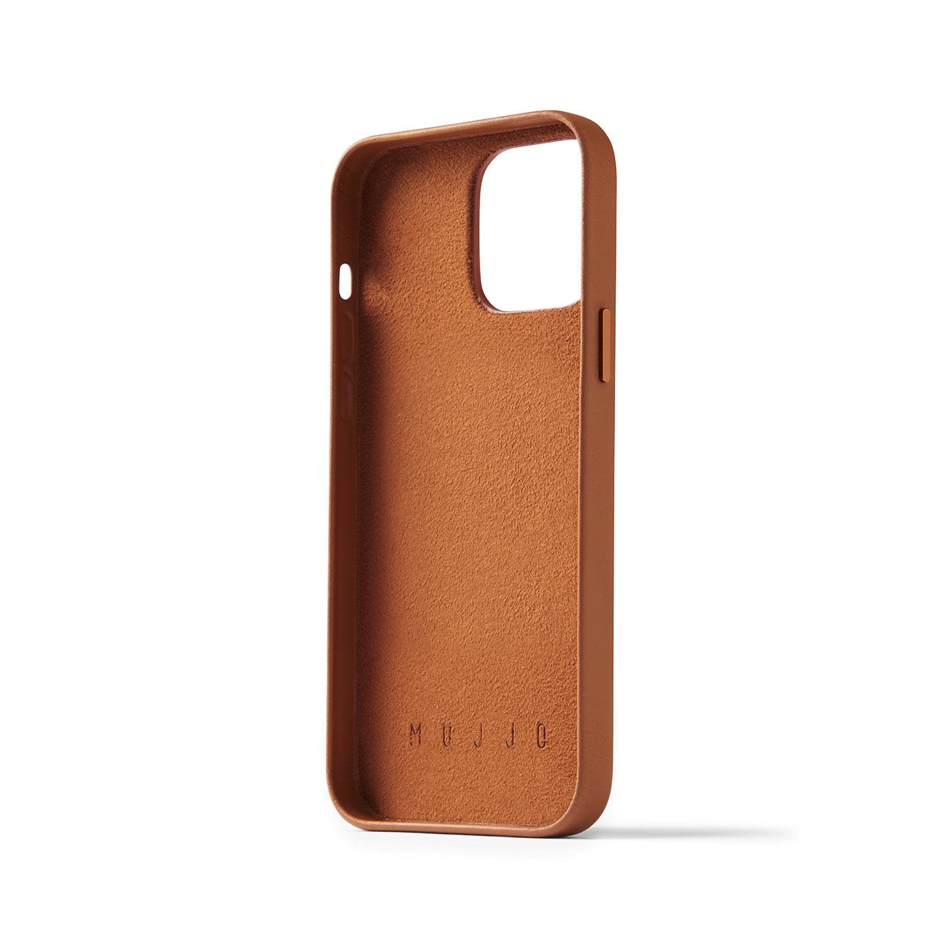 Mujjo Full Leather Wallet Case for iPhone 14 Pro Max, Tan
