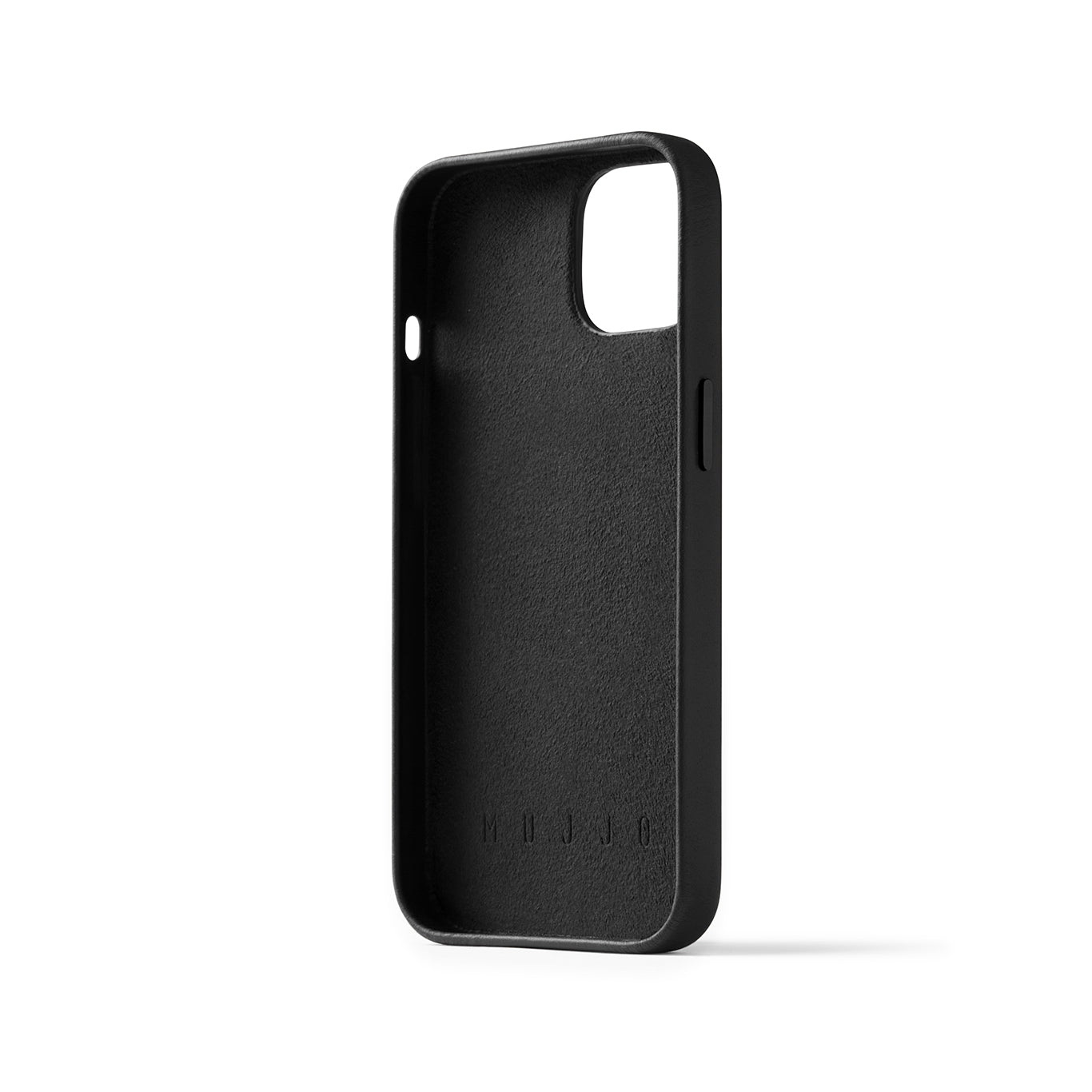 Mujjo Full Leather Wallet Case for iPhone 14, Black