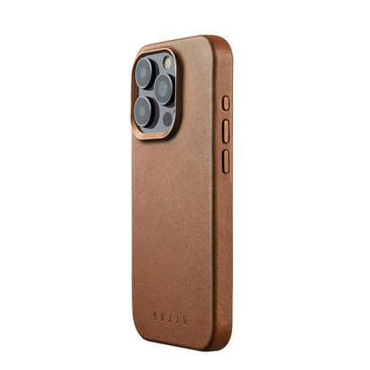 Mujjo Full Leather Case for iPhone 15 Pro, Tan
