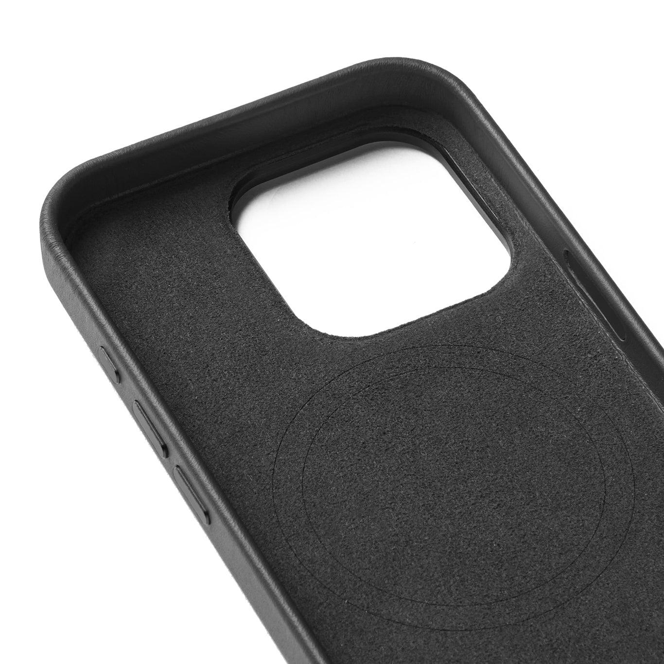 Mujjo Full Leather Wallet Case for iPhone 16 Pro, Black