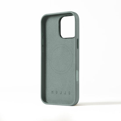 Full Leather Case for iPhone 16 Pro Max, Green Smoke