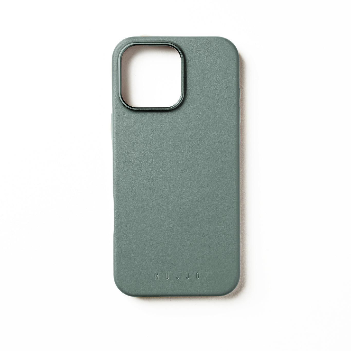 Full Leather Case for iPhone 16 Pro Max, Green Smoke