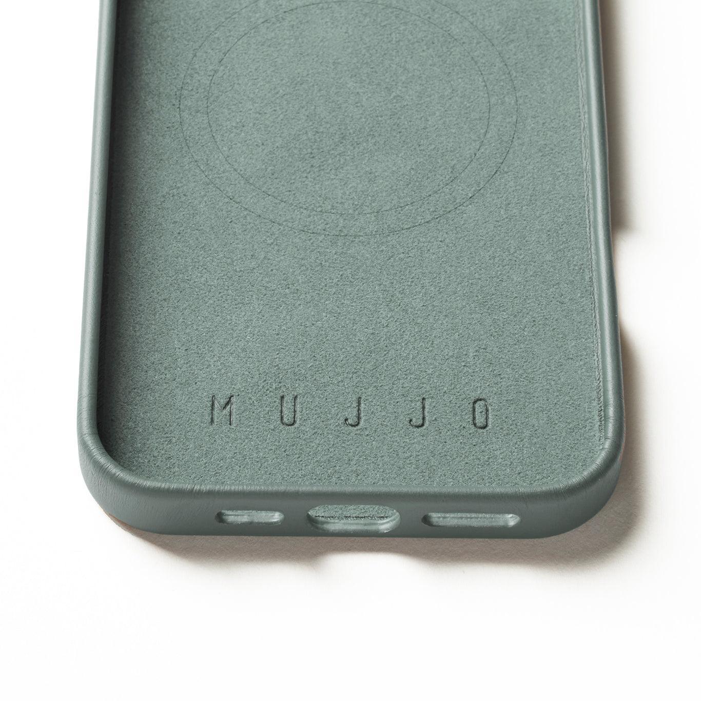 Full Leather Case for iPhone 16 Pro Max, Green Smoke