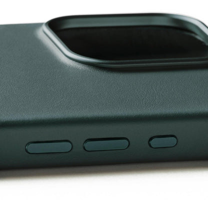 Full Leather Case for iPhone 16 Pro Max, Livid Green, side buttons